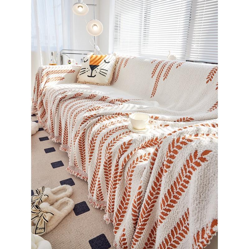 Capa de almofada de sofá de veludo médio cor de chá de leite de alta qualidade com cobertura multifuncional anti-riscos de gato com tudo incluído