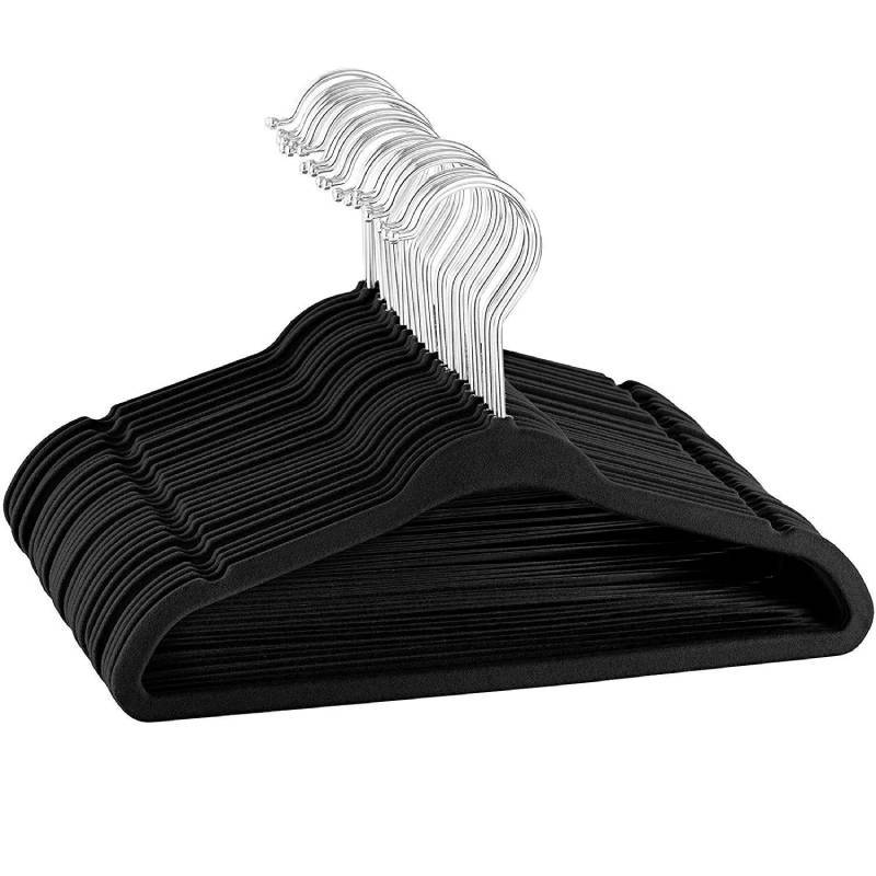Plastic Suede Baby Clothes Hangers With Nonslip Design For Kids Storage And Organization