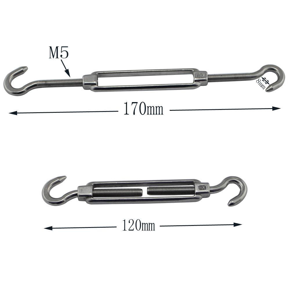 Qitong Stainless Steel 5mm Sunshade Sail & Awning Corner Set