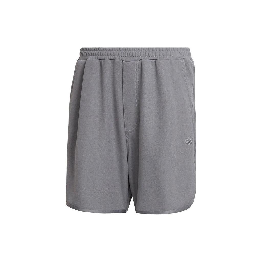 Adidas Originals Trefoil Solid Logo Athletic Shorts Men Bottoms Grey HR6946
