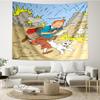 Tintin's Avonturenstad Sneldrogend Wandkleed voor Slaapkamer, Woonkamer, Speelkamer, Decoratie Kunstkamer Wandkleed Vakantie- en Verjaardagscadeaus