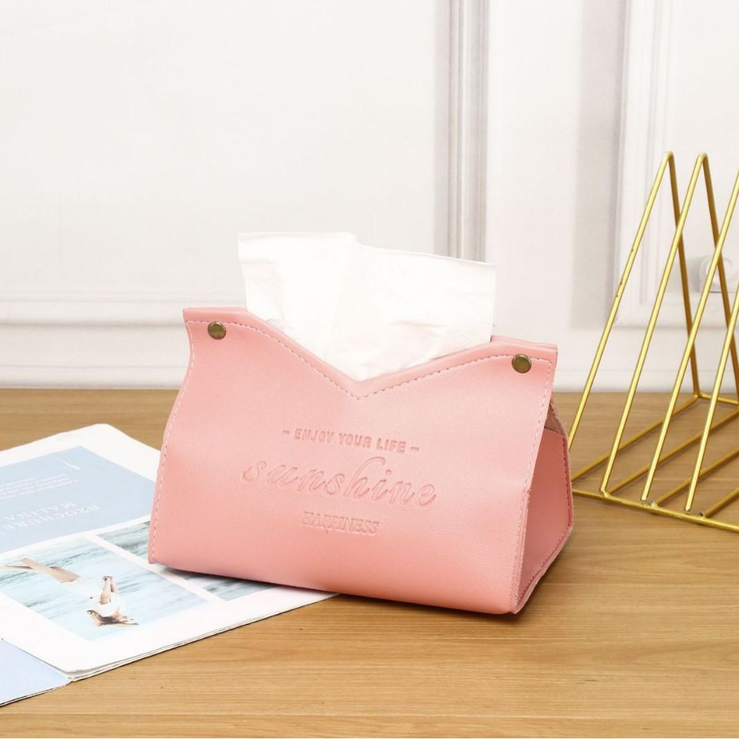 

Elegant Leather Tissue Box Storage Container For Kitchen Living Room Home Decor Minimalist Solid Color Napkin Holder Boxes