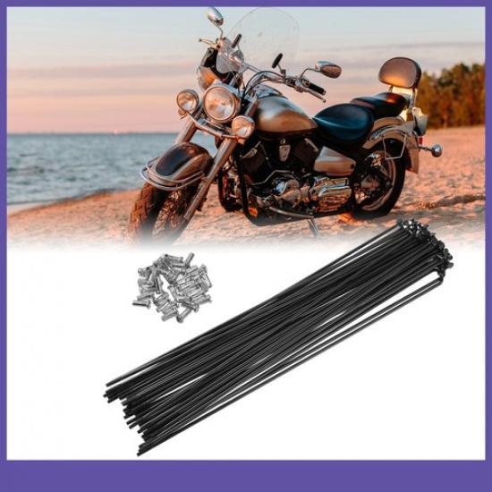 FORTY Bicycle Wheel Plated Spoke Universal Steel with Nipples 13G 222mm
