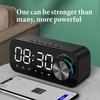 LED Digital Dual Bluetooth-compatible Bass Speaker Alarm Clock with TF AUX Music Player