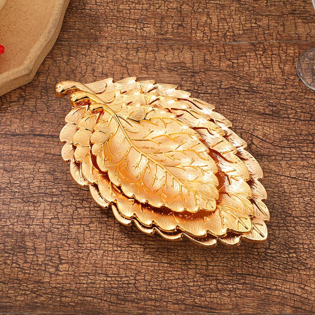 Leaf Shape Serving Tray Decorative for Appetizers Bathroom Kitchen Large