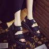 Summer Summer New Trendy Couple Thick-soled Round Head Student Beach Sandals