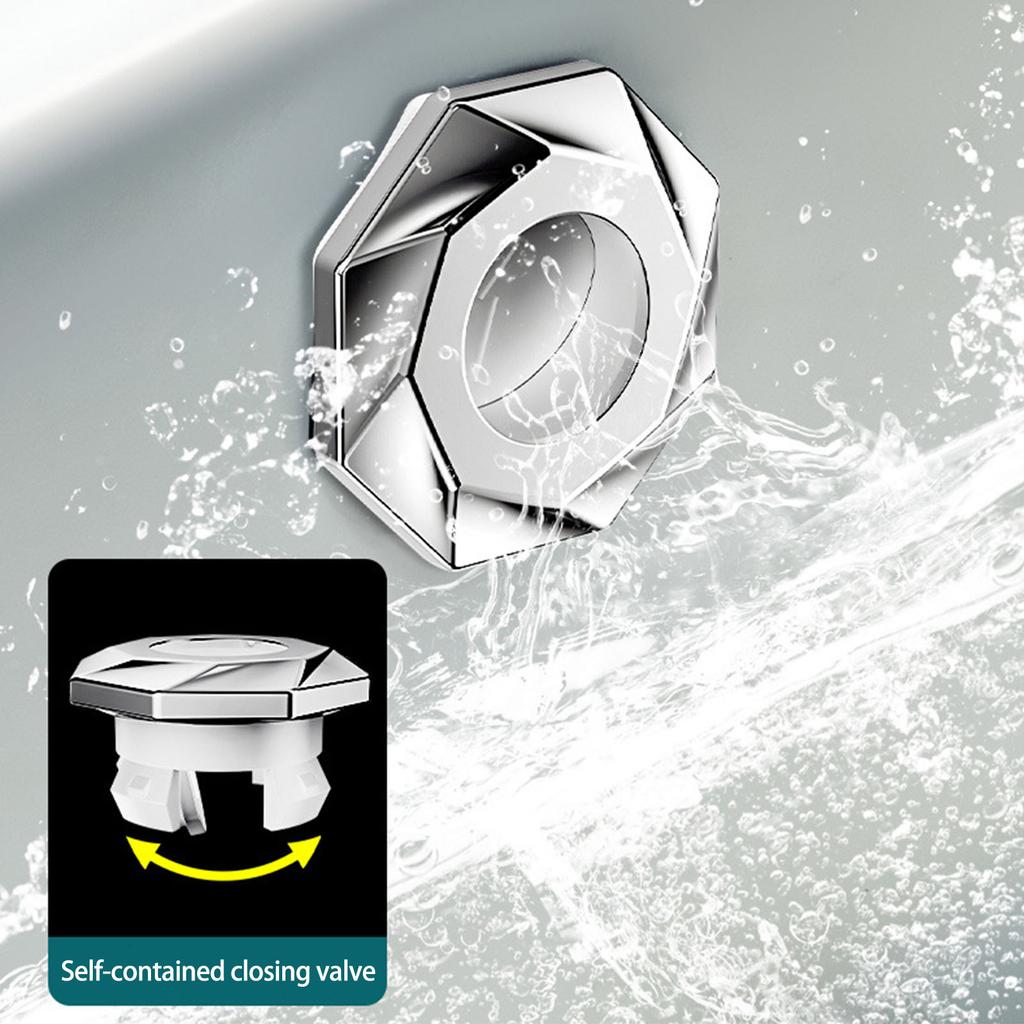 Set of 3 Sturdy ABS Materials Sink Overflows Covers for Home And Hotel Bathrooms Elegant Color Quick Installation