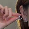Zirconia Six-Prong Women's Stud Earrings – Simple, Fashionable, Korean-Style Silver Accessories