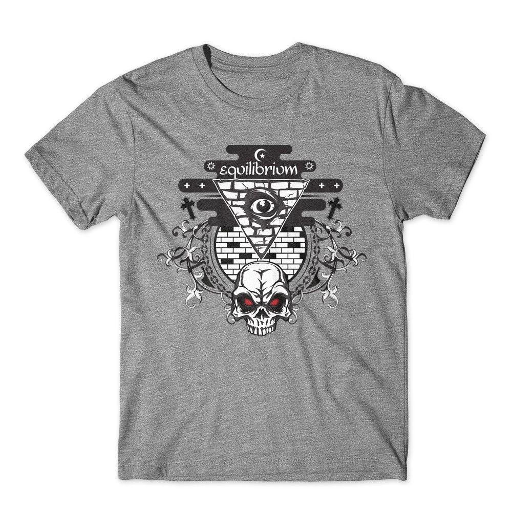 Equilibrium T-Shirt. Skull Shirt 100% Cotton Premium Graphic Tee New S разноцветный