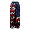 Women Summer Boho Palazzo Pants High Waist Wide Leg Independence Printing Casual Trousers With Pockets