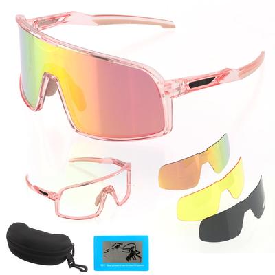 Polarized Sports Lens Interchangeable Glasses Eye Fashion UV400 UV Sports Cycling Rock Outdoor Sports Pink Frame Full [ToopMount] Sunglasses, 3-Color