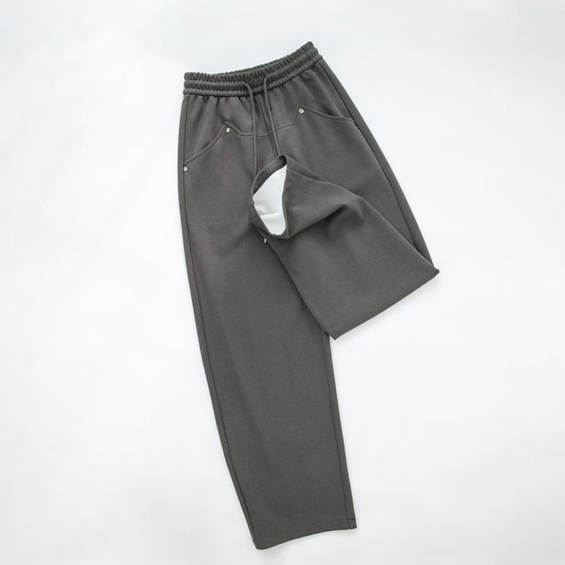 Willow Nail Sweatpants Women's Retro Autumn New High-waisted Straight Down Casual Wide-leg Guard Pants