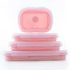 Rectangle Lunch Box with Lid Food Storage Box Collapsible Silicone Food Container  Refrigerator