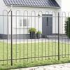 Garden Fence 2 pcs Grey 3.4 x 1.5 m Powder Coated Steel