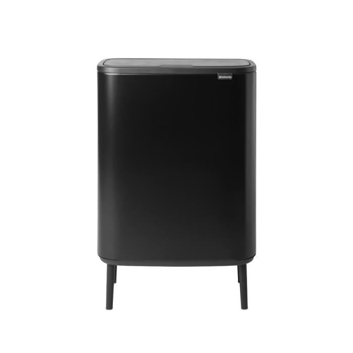 BRABANTIA Poubelle Bo Touch Bin Hi 2 Seaux 2 X 30 L Noir