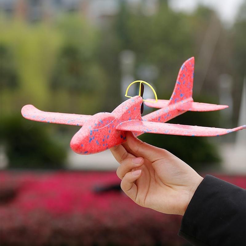 Electric Foam Plane Glider Hand Throw Airplane With Led Light Automatic Flight Planes Outdoor Kids Toys For Children Boys Gifts
