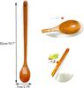 50cm Long Solid Wood Spoon Kitchen Stirring Ladle Suitable for Mixing Seasonings Stirring Beverages and Cooking Brown Color.