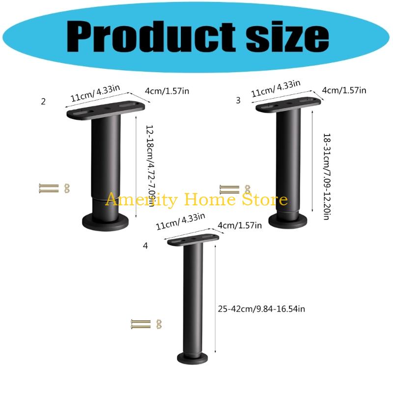 F26C Not Slip Furniture Rise Column with Height Adjustment Feature Strong Steel Construction Easy to Use for Heavy Loads