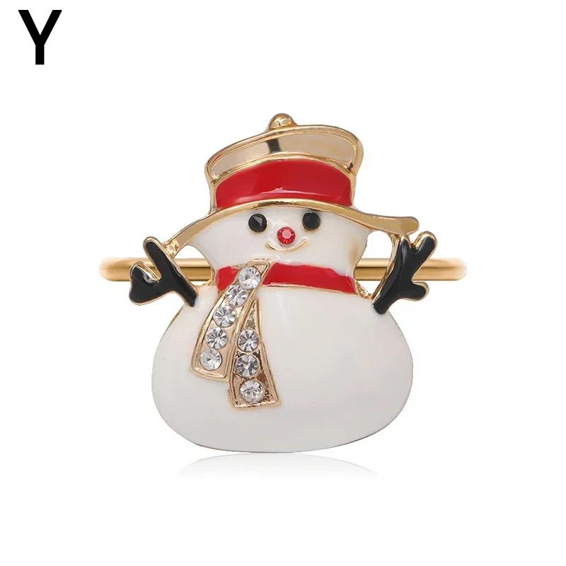 Weihnachts-Serviettenring Metall Weihnachtsglocke Elch Serviettenhalter Blumenkranzringe Hochzeitsbankett Hotel Tischdekoration und Accessoire