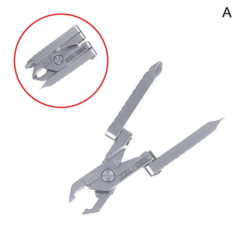 Portable Pocket Mini Stainless Steel Folding Pliers Knife Keychain Screwdriver Combination Kit Outdoor Multifunction Tool