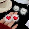 111 Silver Needle Fashion Design Mink Hair Super Fairy Plush Earrings Autumn and Winter Gentle Versatile Temperament Stud Earrings Women's Earrings