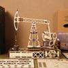 Drewniane Puzzle 3D Stereoskopowe - Studnia Naftowa - Edukacyjna Zabawka DIY dla Dzieci i Ozdoba na Biurko