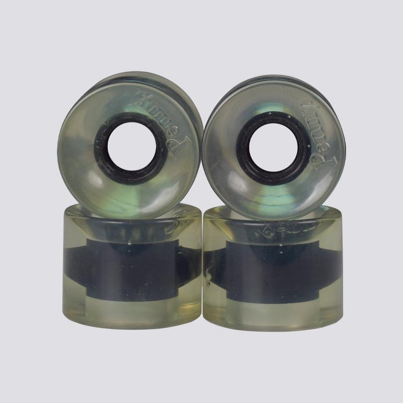 

Колеса для скейтборда 6045: Бесшумный комплект из 4 колес 78A для лонгбордов, фишбордов, досок с двойным киктейлом, уличного круизинга и банановых досок; Износостойкий. 6045 прозрачный черный