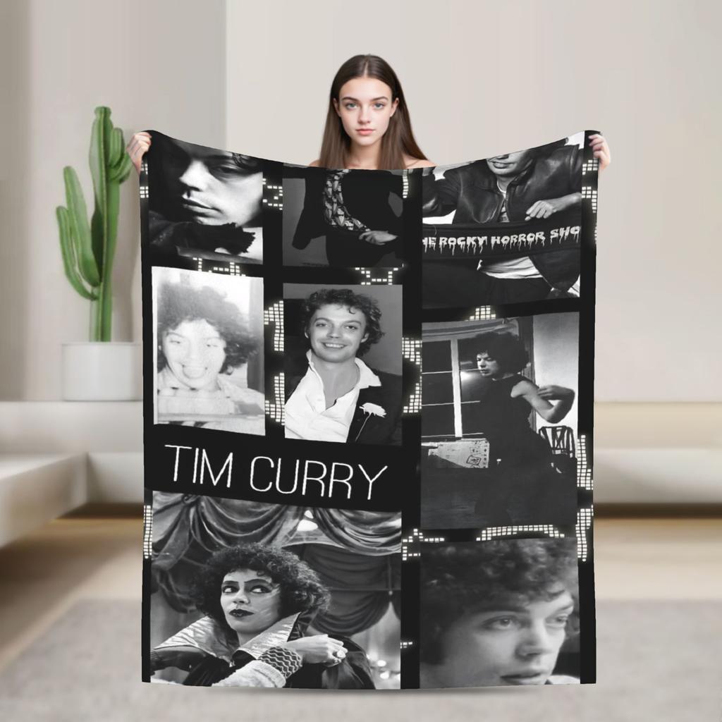 Frank N Furter Horror Movie Blanket The Rocky Horror Picture Show Flannel Warm Throw Blanket For Bedding Lounge Autumn/Winter