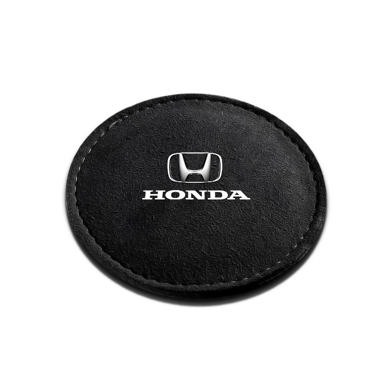 1/2Pcs Car Cup Holder Pad PU Leather Slot Non-slip Coaster Mat For Honda Fit Mugen Insight Type S R VTEC DOHC Modulo Vezel Legend RR Si