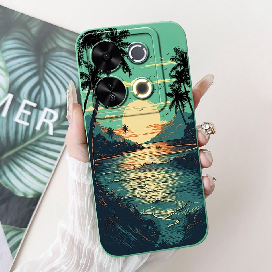 For ITEL P65 New Fashion Dusk Beach Painting Case For Itel P671L ItelP65 4G Soft Silicone Shockproof Phone Cases