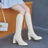 But Knee Boots Women's New Autumn and Winter Cotton Warm High-heeled Knight Boots Fashionable Pointed High Boots
