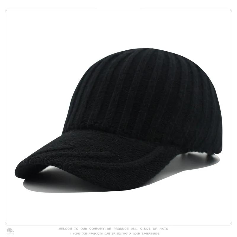 Women's Knit Baseball Cap Korean Japanese Style Face Slimming Thermal Winter Peaked Hat Versatile Fashion