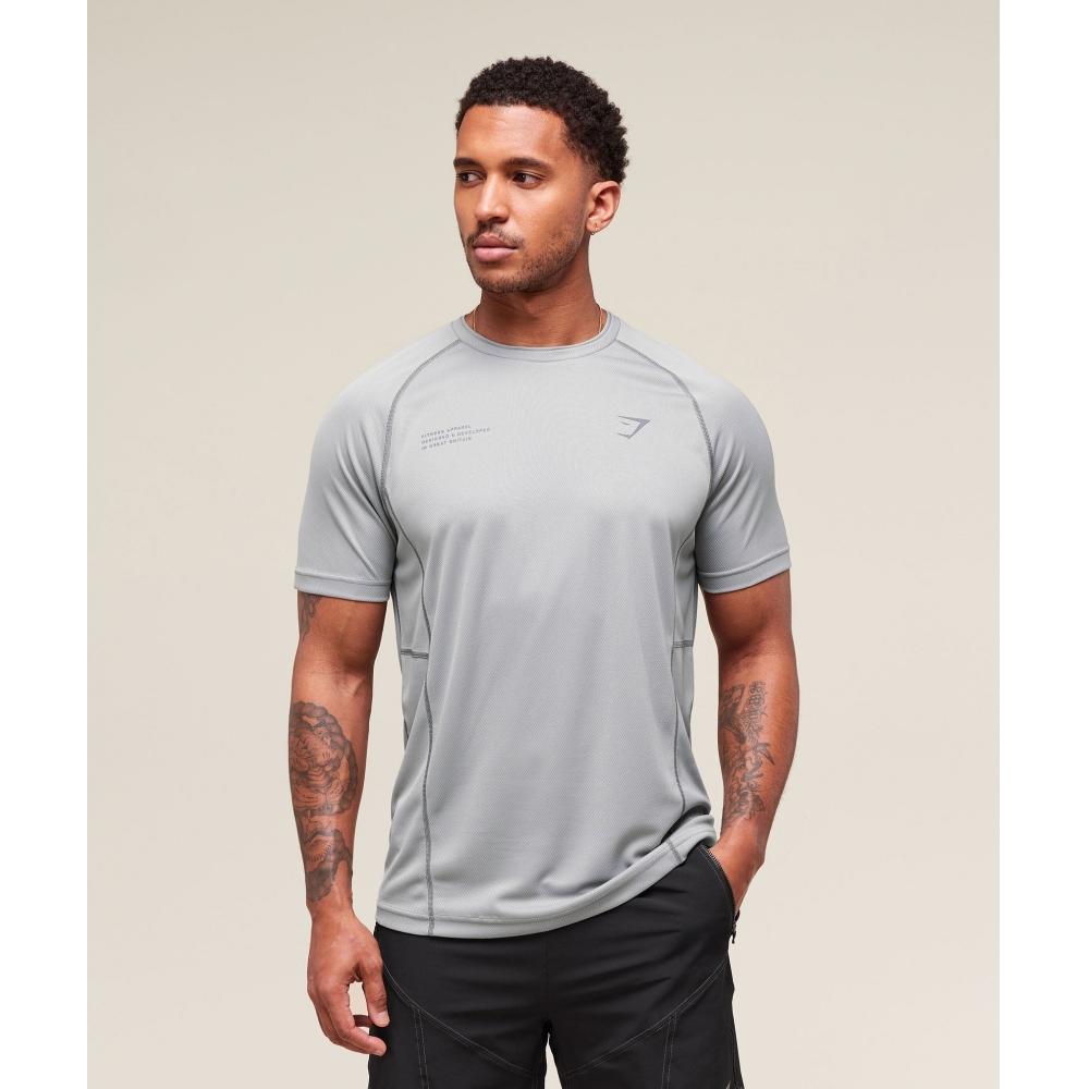 Gymshark TacTical T shirT Smokey Grey A2b5x Gb7r