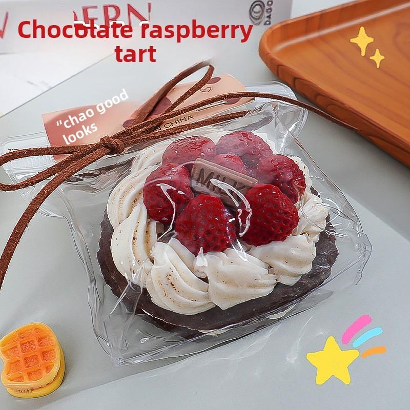 Food Grade Silicone Strawberry Cheesecake Stress Reliever Toy For Kids And Adults