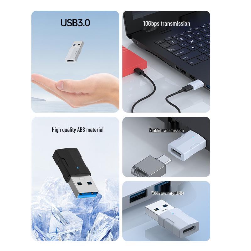 10Gbps USB 3.0 to Type-C Adapter for Fast Charging & Data Transfer
