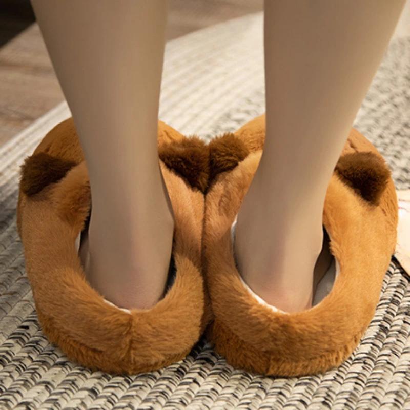 Water Porpoise Slippers Couple Women's Bedroom At Home Warm Winter Shoes Women's Shoes Autumn and Winter Indoor Cotton Shoes