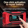 12V 6A Car Battery Charger Pulse Repair LiFePO4 14.6V Smart Fast Charge AGM Deep Cycle GEL Lead-Acid Charger For Auto Motorcycle