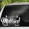 "Just Married" Car PVC Window Decal - Carving Hollow Rear Windshield Sticker
