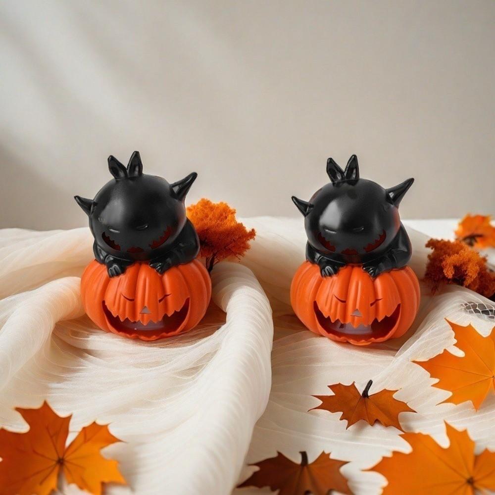 Spooky Eyeball Pumpkin Candle Holder Black Cat LED Pumpkin Light Yard Decor
