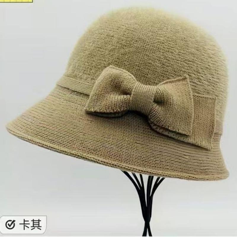 Hat female winter autumn winter new plush warm middle aged fisherman hat fashion versatile mother hat