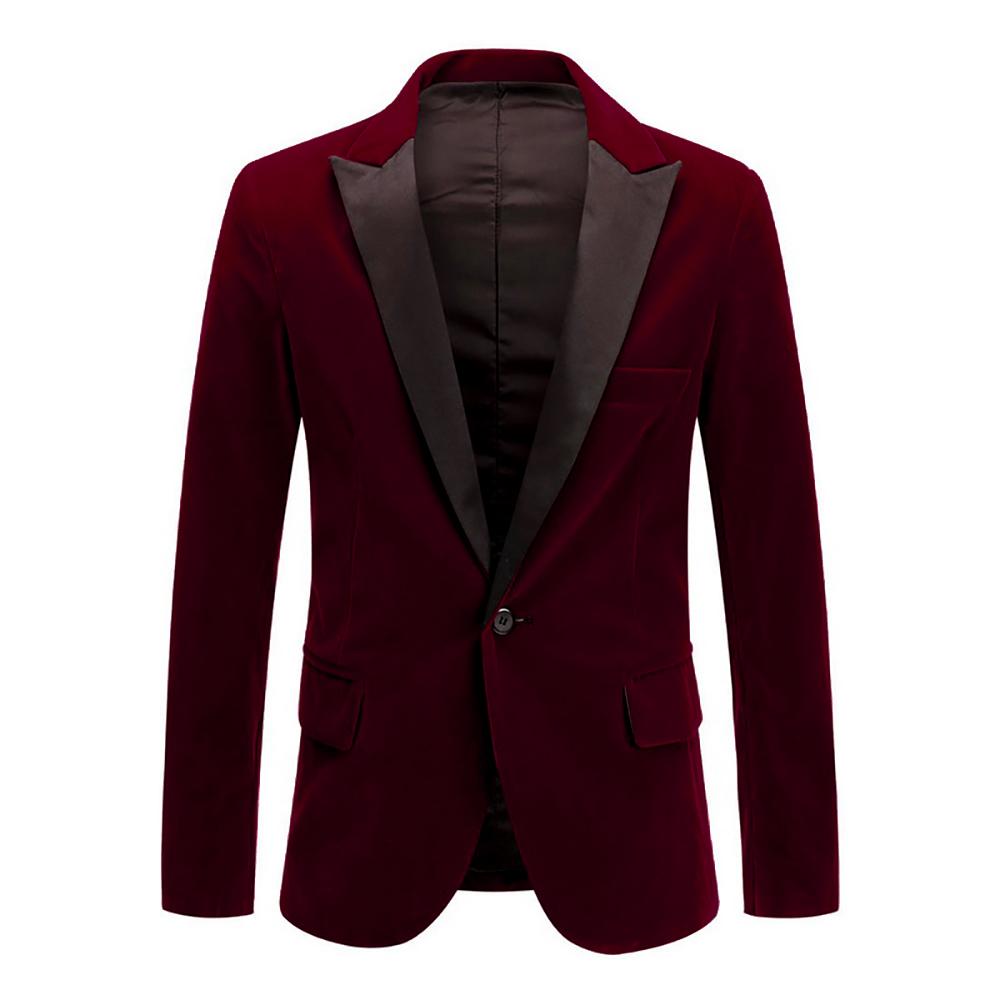 single button suit jacket