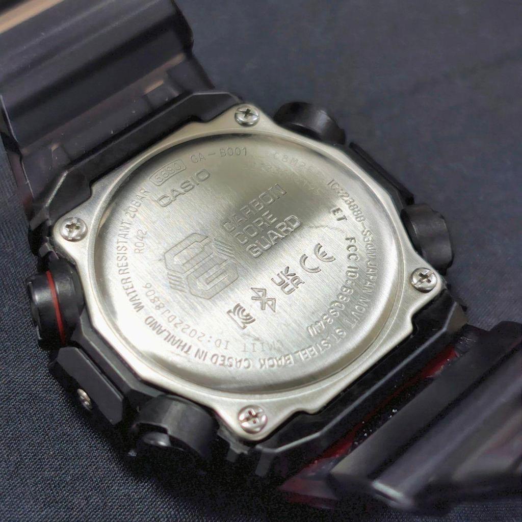 Used [Good condition/rare color] CASIO G-SHOCK GA-B001 Smoked skeleton red with Bluetooth