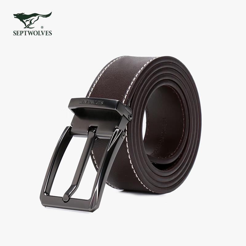 SEPTWOLVES Men's Casual Pin Buckle Leather Belt