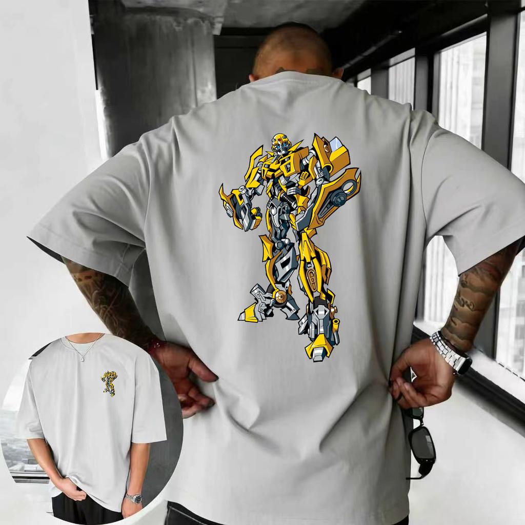 Transformers 2026 New Summer Autobots Graphic Cotton Print Hasbro Brand Tshirt Children Unisex Loose Breathable Casual Y2k Soft