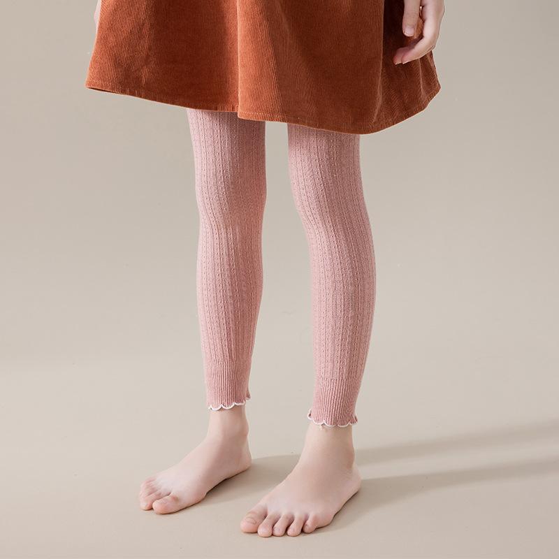 

Детские леггинсы для девочек весна осень вязание ребристые детские колготки для девочек мода 0-12лет студенческие спортивные детские колготки XL(9-12y) розовый