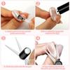 Double Headed Nails Magnet French Shape Strong 3D Cat Eye Magnet Nail Art Gel Polish Magnetic Manicure Accessories Tools Set