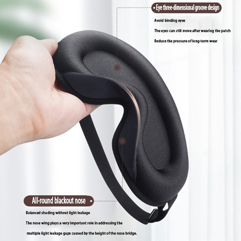 Augenmaske aus Seide zum Schlafen, weich gepolstert, Schattenbezug zum Entspannen