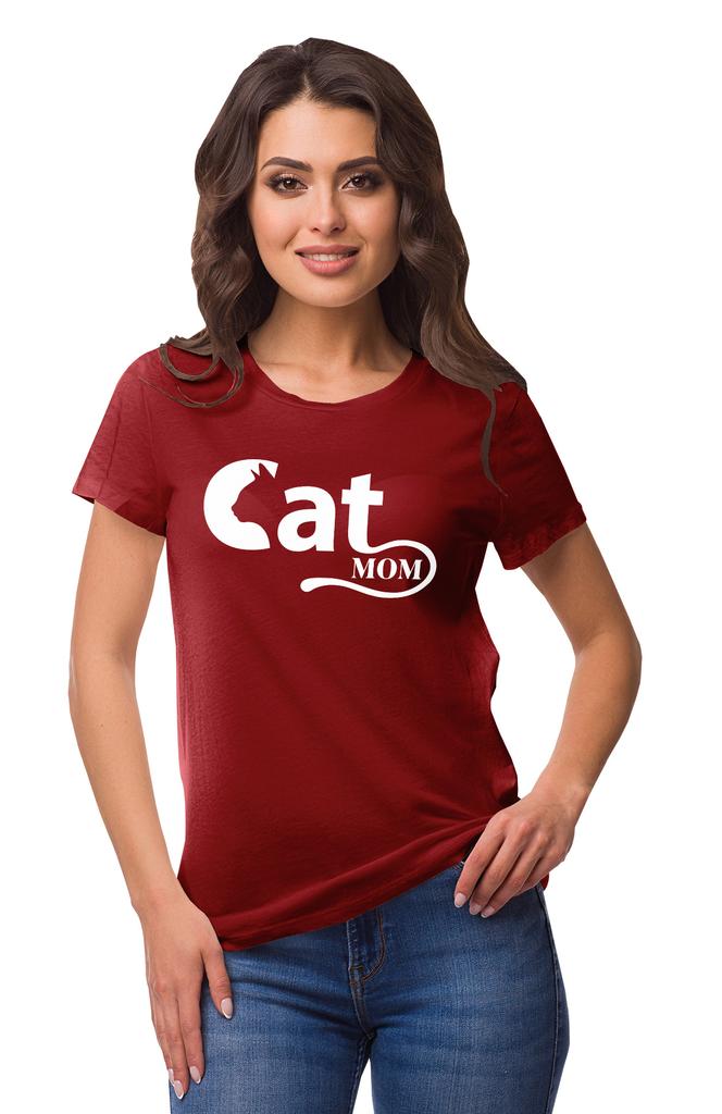 Inkmeso Crew Neck Cat Mom Graphic Tshirt Short Sleeve Women Cotton Tee