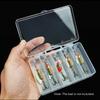 6pcs 5 Grid Compartment Fishing Lure Box Clear PVC Bait Storage Case  For Fishing Gear