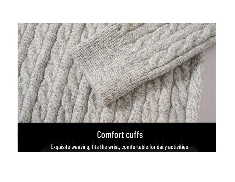 Mr. NR Men's Light Luxury Casual Polo Shirt - Solid Color, Fine Stripe, Brushed Knit Sweater